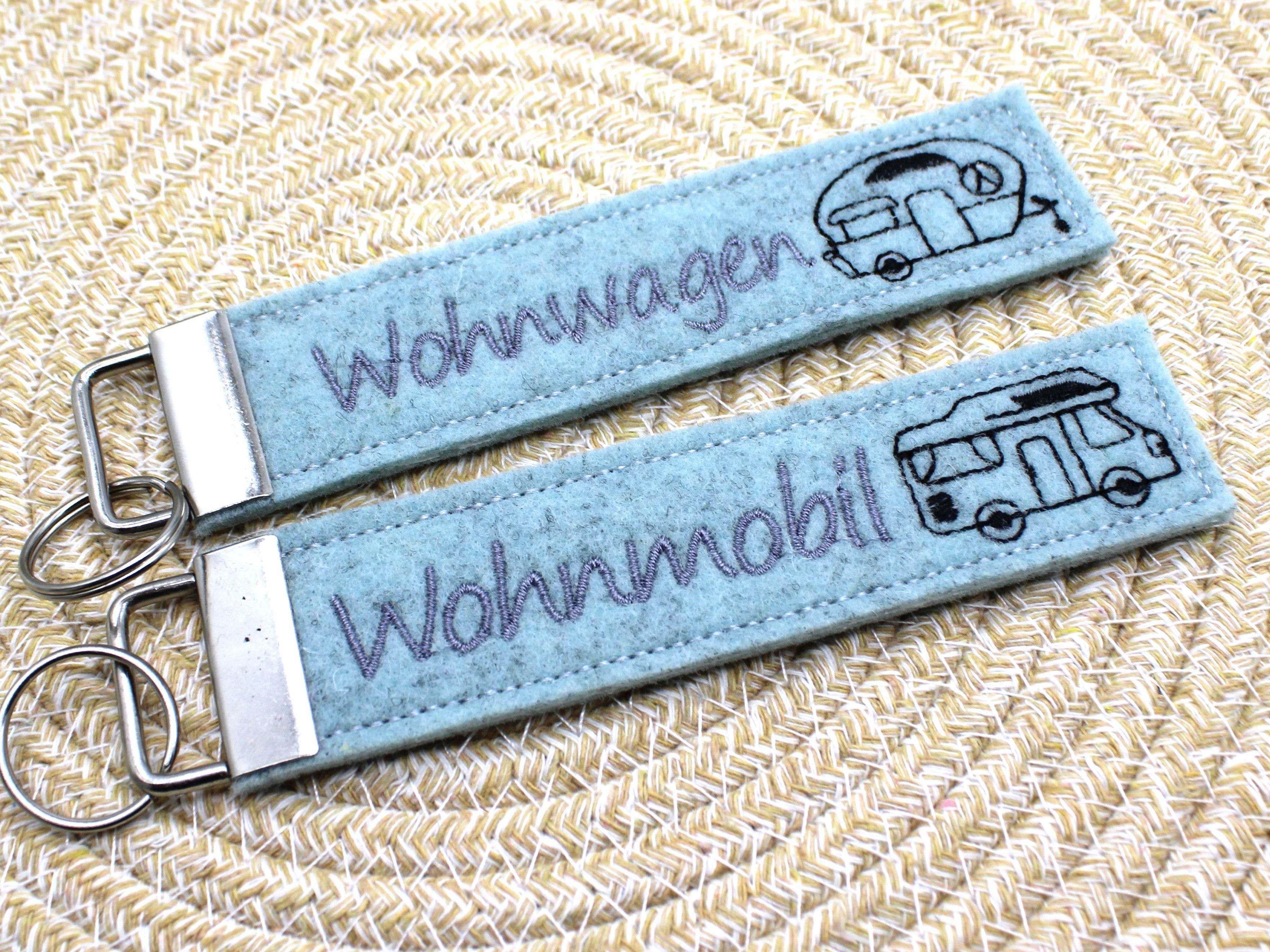 Stickdatei ITH Schlüsselanhänger Camping Wohnwagen Wohnmobil - Sewando