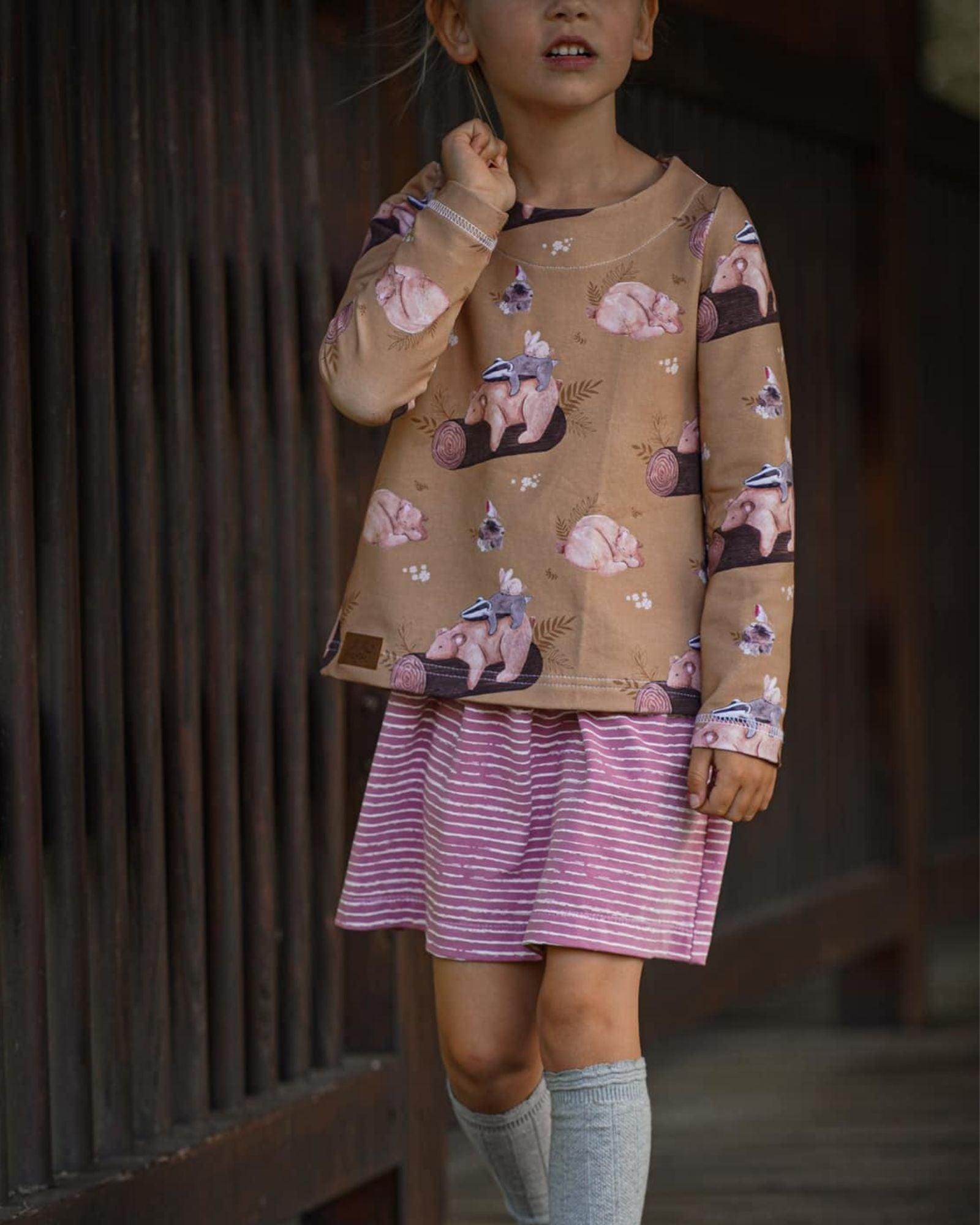 Cardigan Marie – Schnittmuster für Kinderjacke mit Rückenknopfleiste Gr. 86-146 - Sewando