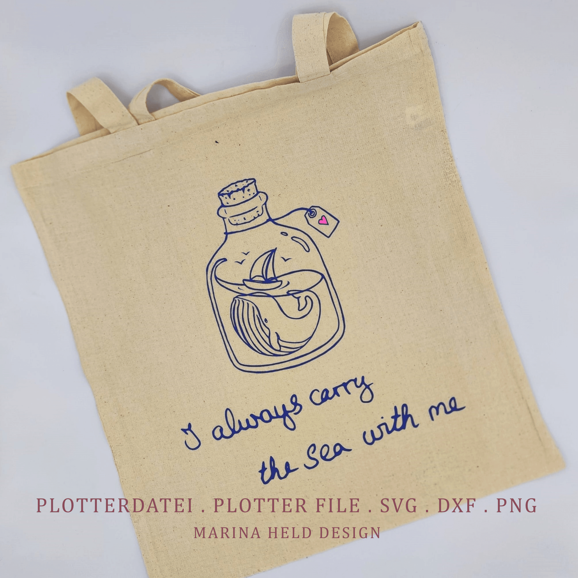 Plotterdatei Meer in der Flasche - Sewando