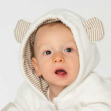 Schnittmuster Baby Jumpsuit CASSIA – süßes Baby im Hoodie Strampler mit Ohren