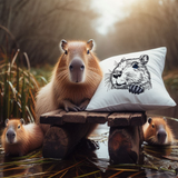 Stickdatei - WENIGER STICHE - Capybara "Teddy" LIGHT - realistisch - FÜR HELLE STOFFE