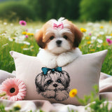 Stickdatei Shih Tzu "Laila" - realistisch - FÜR HELLE STOFFE