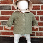 Charly – Babyjacke mit Kapuze, Kragen oder Rundhalsausschnitt Gr. 44-98 - Sewando