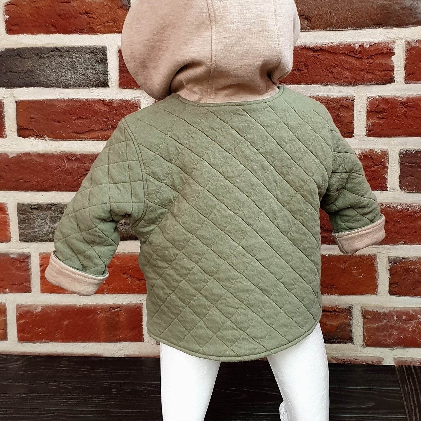 Schnittmuster Charly – Babyjacke mit Kapuze, Kragen oder Rundhalsausschnitt Gr. 44-98 - Sewando