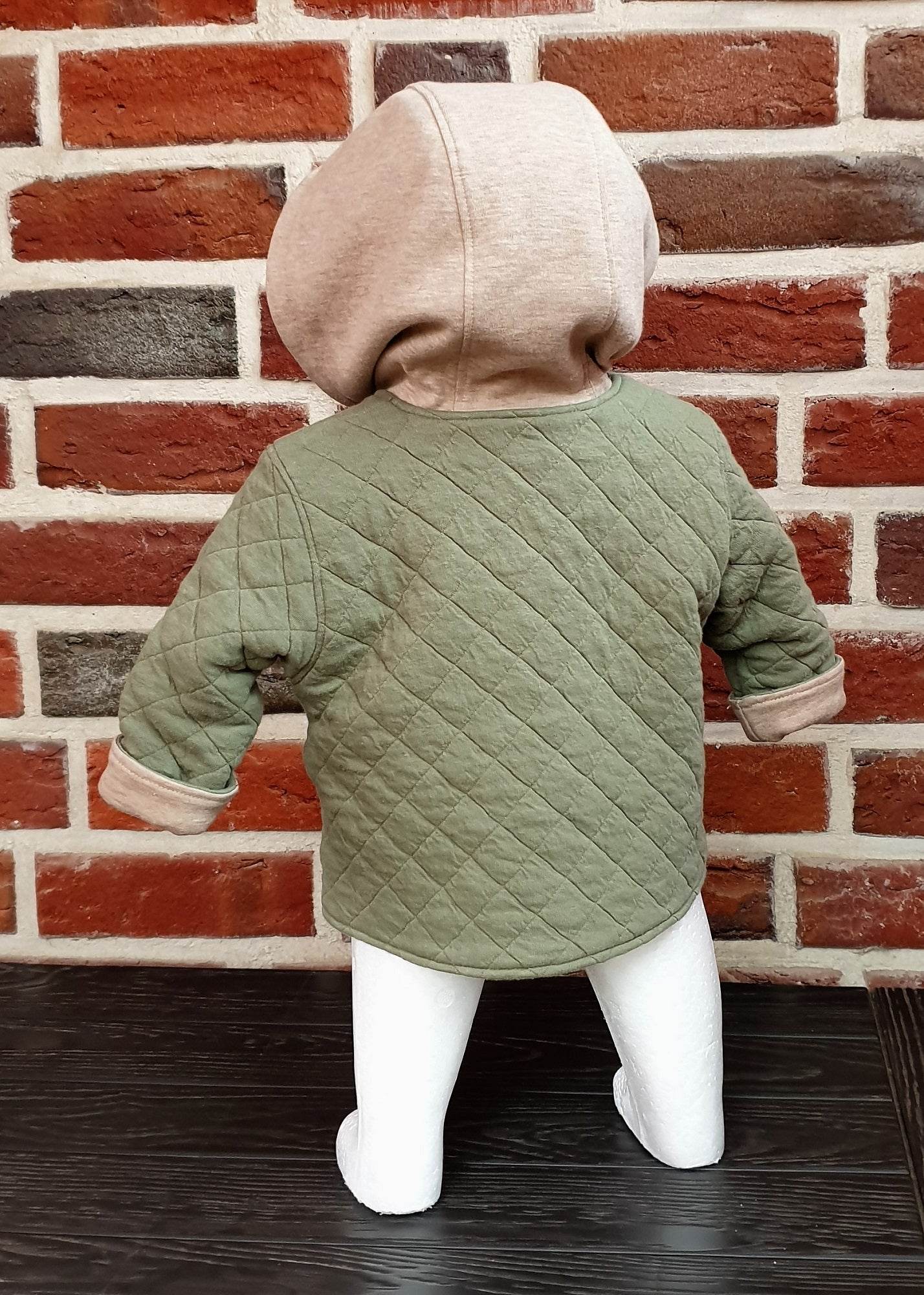 Charly – Babyjacke mit Kapuze, Kragen oder Rundhalsausschnitt Gr. 44-98 - Sewando