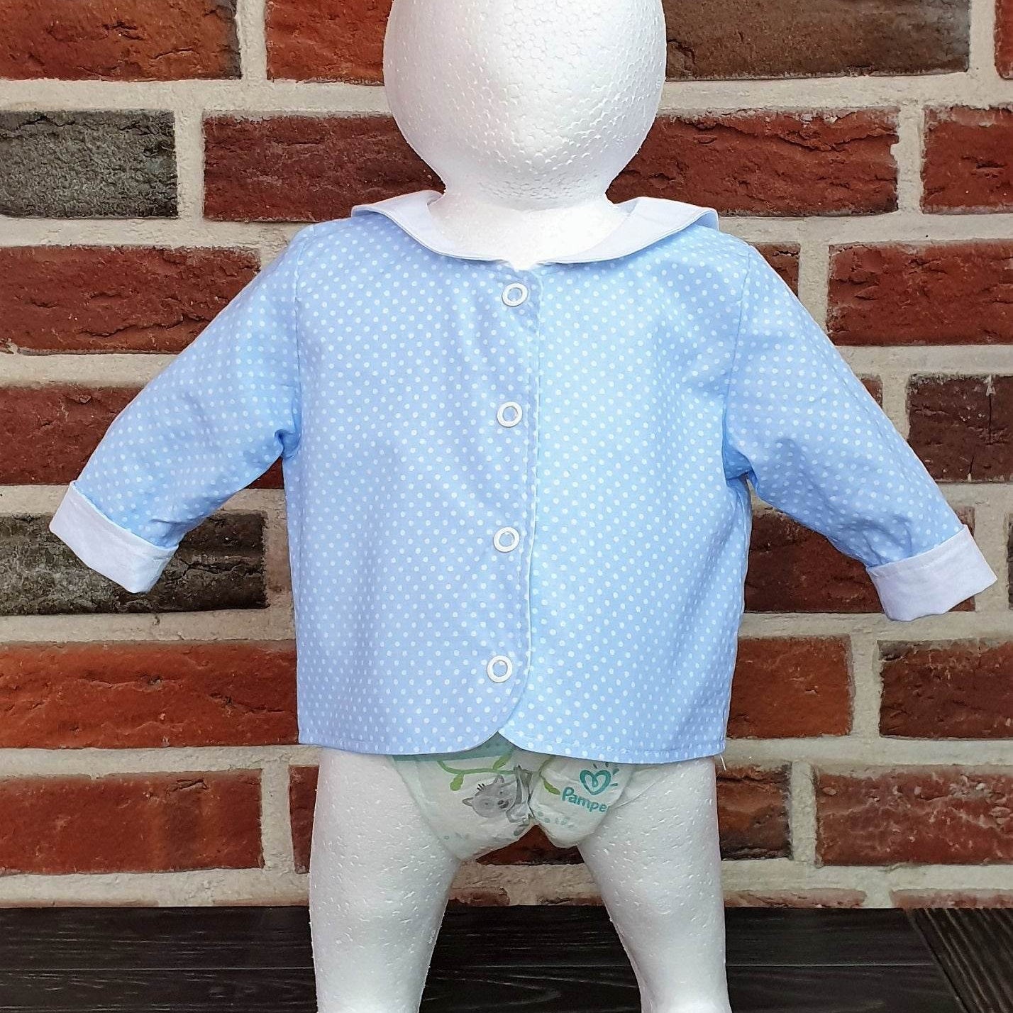 Schnittmuster Charly – Babyjacke mit Kapuze, Kragen oder Rundhalsausschnitt Gr. 44-98 - Sewando