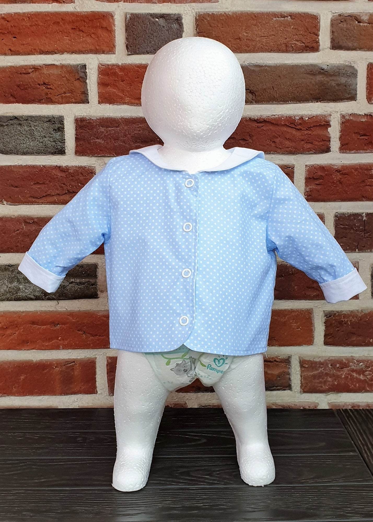 Charly – Babyjacke mit Kapuze, Kragen oder Rundhalsausschnitt Gr. 44-98 - Sewando