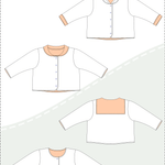 Charly – Babyjacke mit Kapuze, Kragen oder Rundhalsausschnitt Gr. 44-98 - Sewando