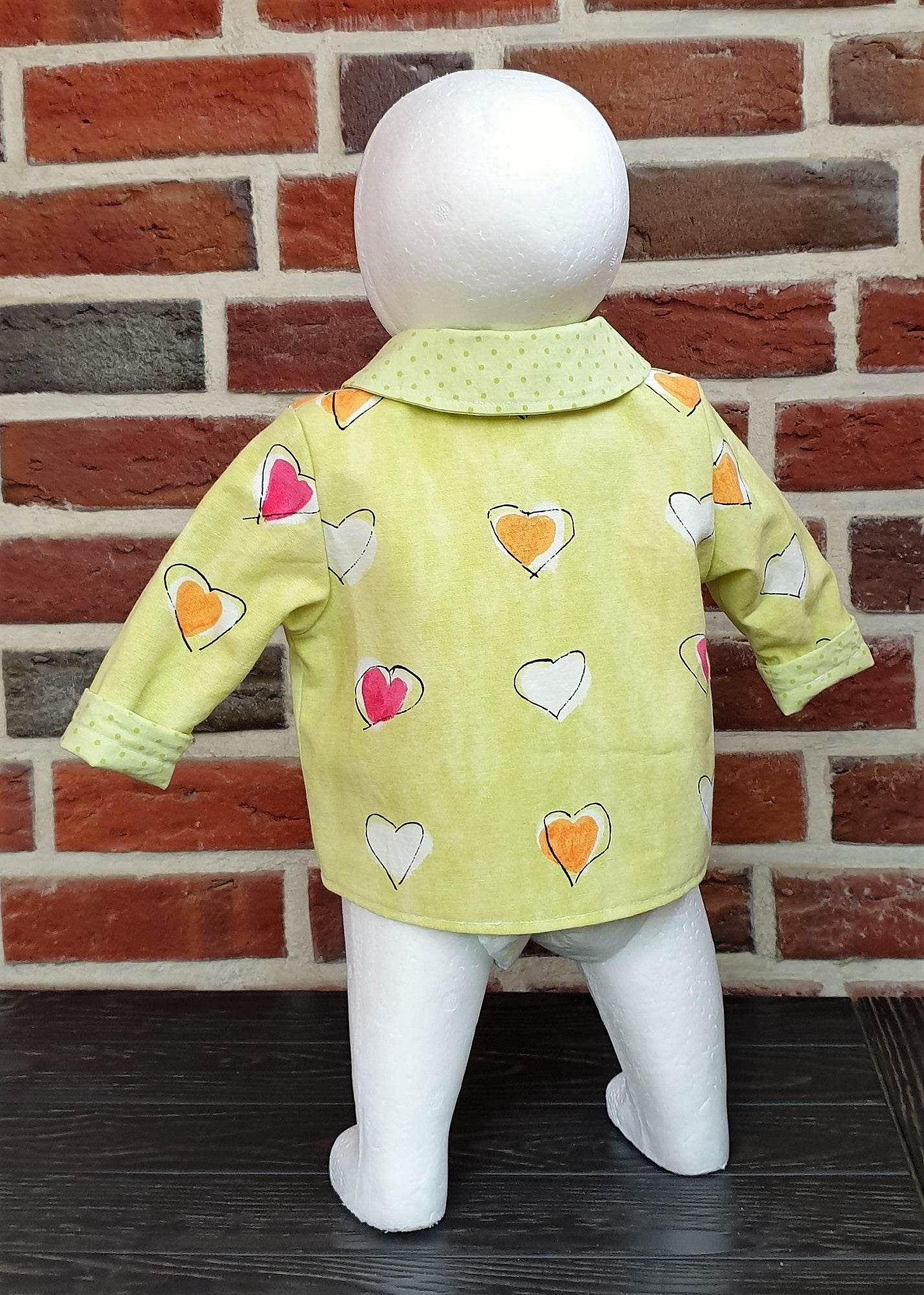 Charly – Babyjacke mit Kapuze, Kragen oder Rundhalsausschnitt Gr. 44-98 - Sewando