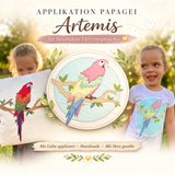 Applikationsvorlage Papagei Artemis