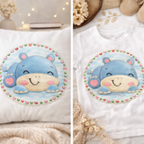 Applikationsvorlage Hippo Nilpferd Heinz