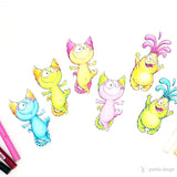 Digi Stamp Set "Freches Monster" Drucken, Basteln Plotterdatei