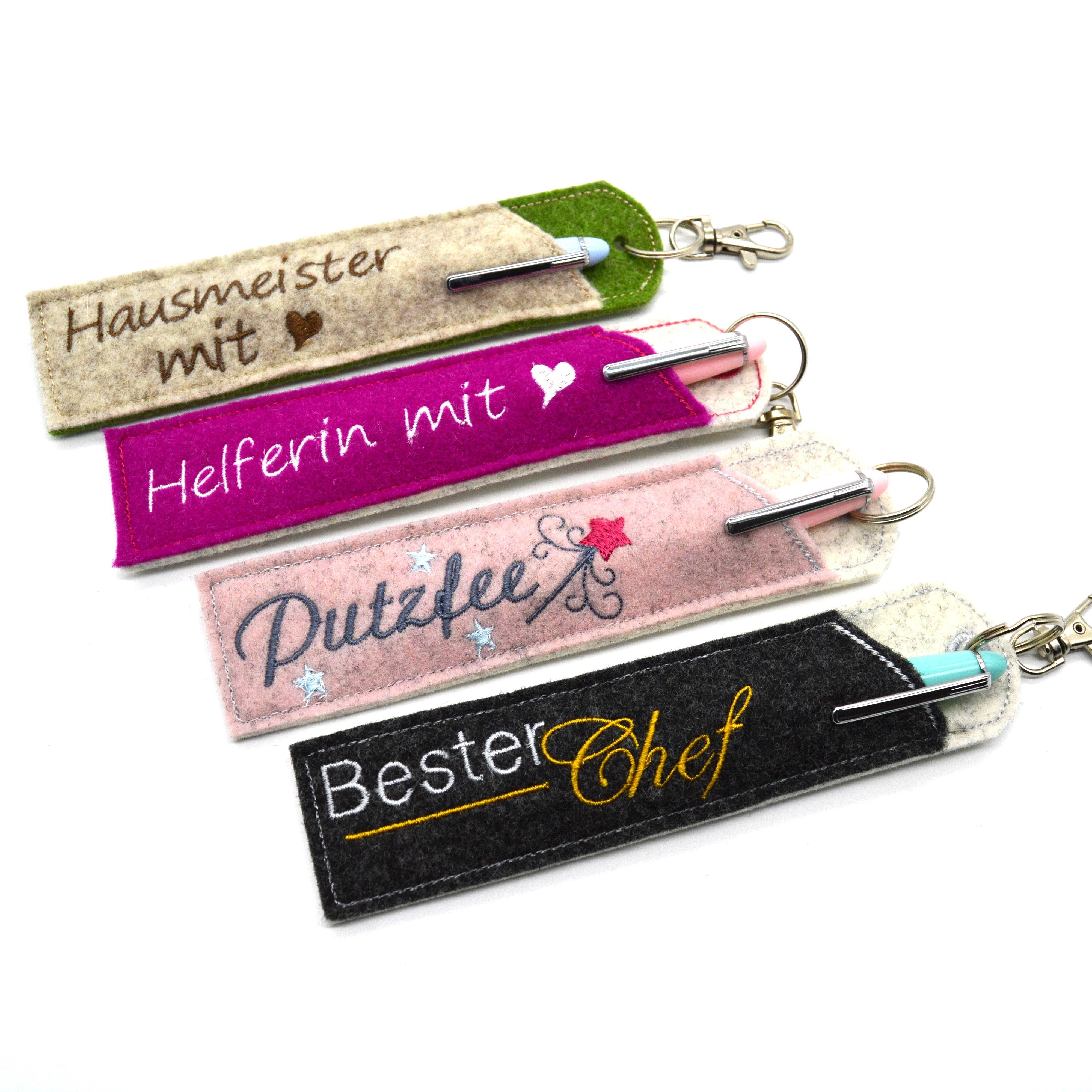 Stickdatei Stifteetui ITH Berufe für einen Kugelschreiber XL SET 18 Motive - Sewando