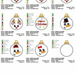 Stickdatei Set ITH Christbaumkugeln Rentier & Schneemann 10x10cm - Sewando