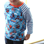 Schnittmuster timtom No.18 Raglanshirt, vorne-wie-hinten-Ausschnitt, zwei Weiten Gr. 80-140 - Sewando