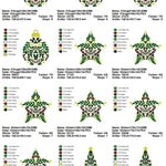 Stickdatei Set Christmas Ornaments weihnachtliche Ornamente - Sewando