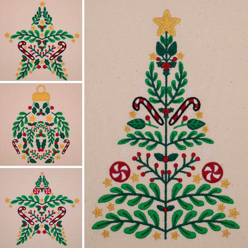 Stickdatei Set Christmas Ornaments weihnachtliche Ornamente - Sewando
