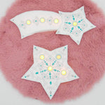 Stickdatei Set ITH Christmas Lights Adventskranz LED Winterdeko LED Sterne - Sewando