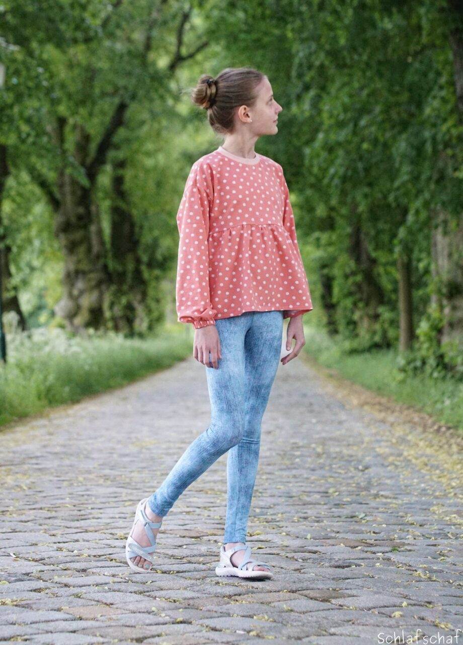 RUFFLE SWEATER LINA 80-164 - Sewando