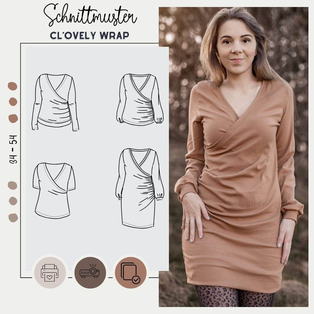 Schnittmuster CL*OVELY WRAP 34-54 - Sewando