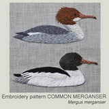 COMMON MERGANSER Hand embroidery pattern - Sewando