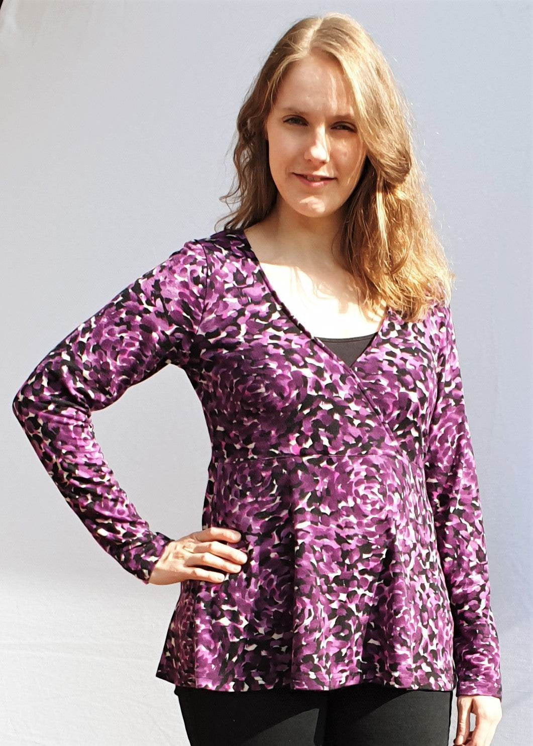 Schnittmuster Conny – Wickelkleid & Wickelshirt mit hoher Taille Gr. 34-50 / BU 80-116 - Sewando
