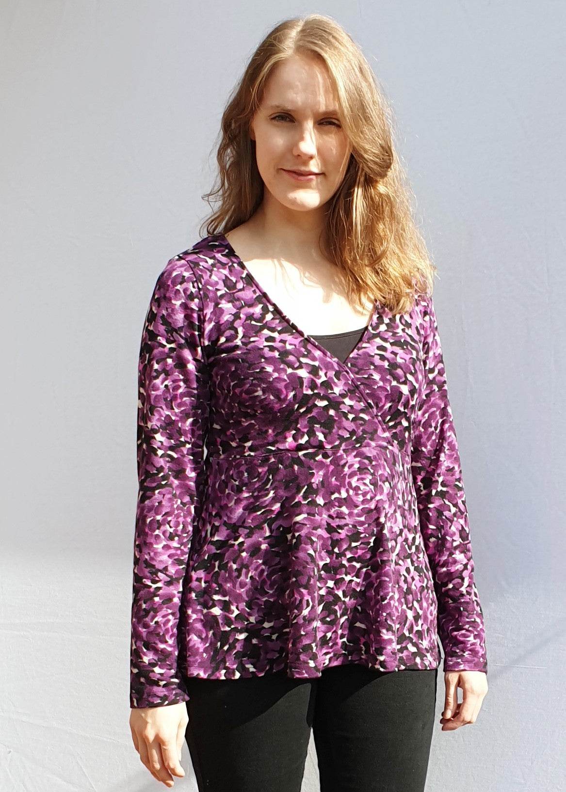 Schnittmuster Conny – Wickelkleid & Wickelshirt mit hoher Taille Gr. 34-50 / BU 80-116 - Sewando