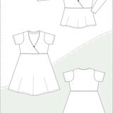 Schnittmuster Conny – Wickelkleid & Wickelshirt mit hoher Taille Gr. 34-50 / BU 80-116 - Sewando