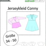 Schnittmuster Conny – Wickelkleid & Wickelshirt mit hoher Taille Gr. 34-50 / BU 80-116 - Sewando