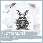 Plotterdatei Cooler Hase - Sewando