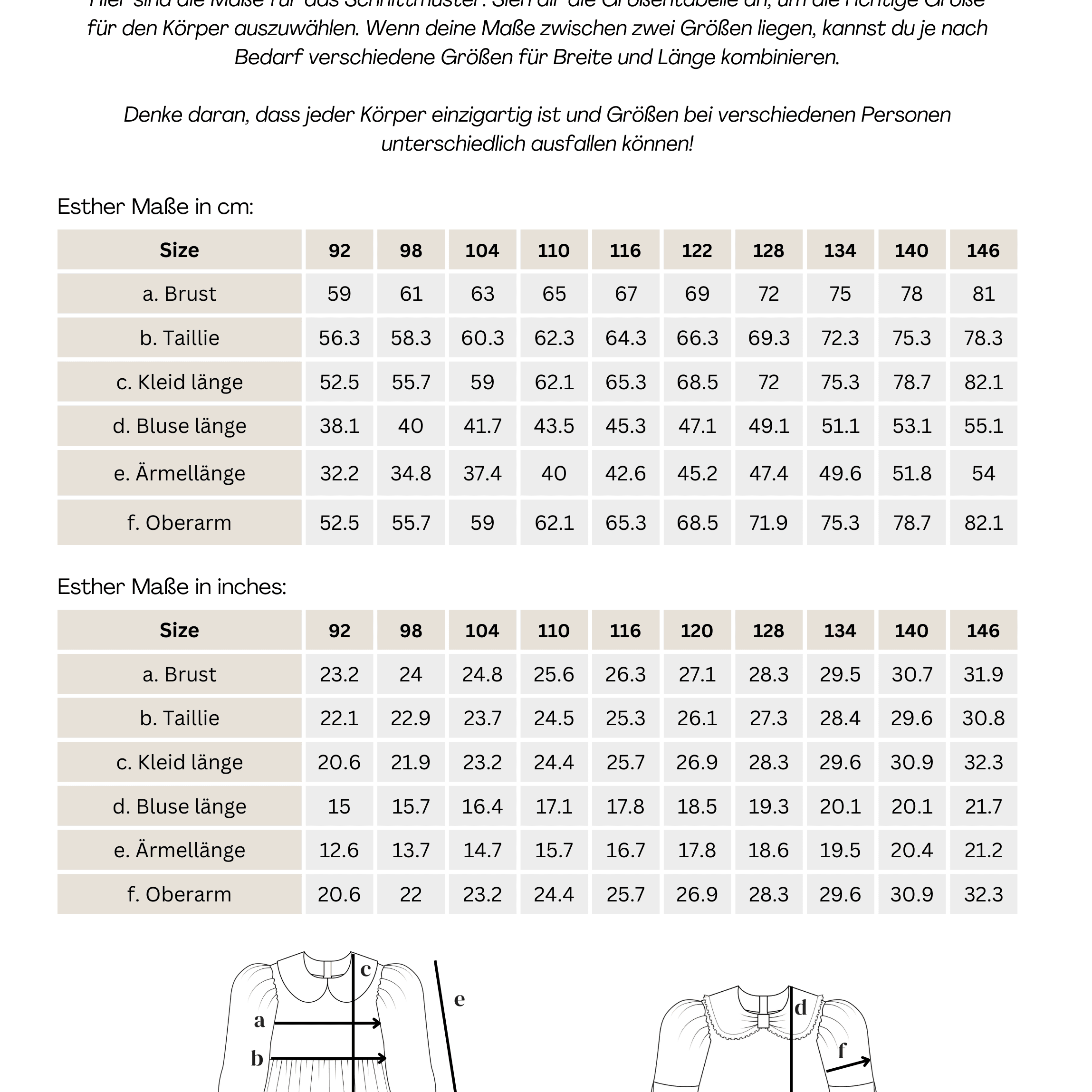 Schnittmuster Bluse Esther Gr. 92-146 : - Sewando