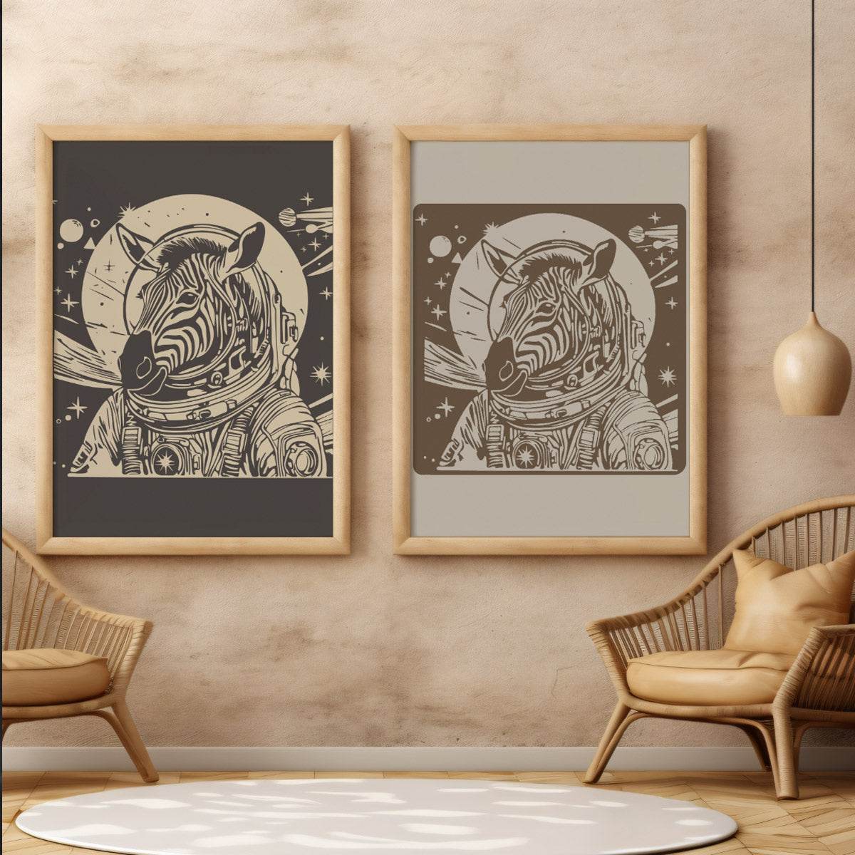 Plotterdatei Cosmo Zebra / Astronauten Zebra - Sewando