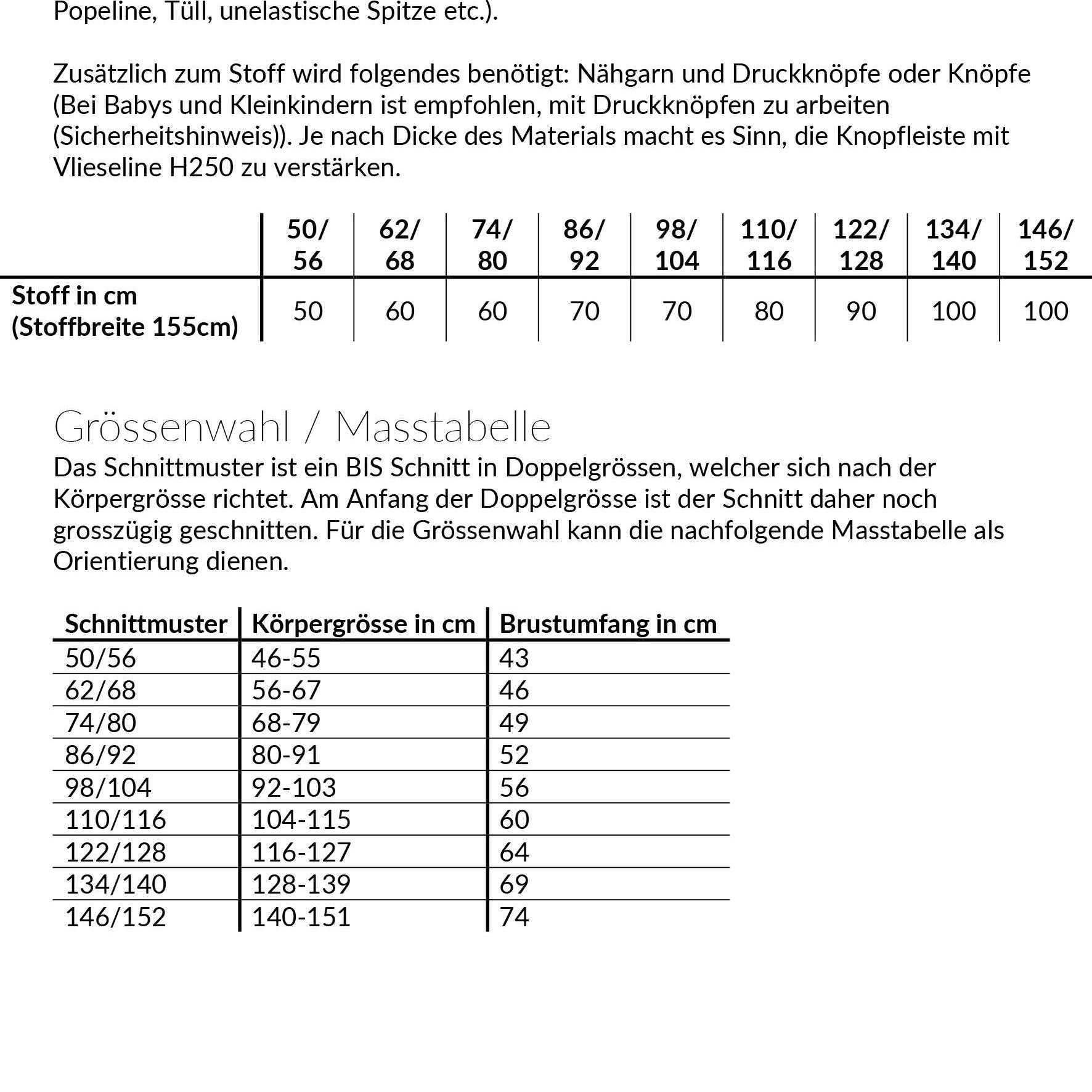 Cottondress Sunshine, Schnittmuster Grösse 50-152 - Sewando