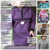 Herbstwind & Frühlingssonne Anorak, Windbreaker, Drüberzieh-Hoodie für 69cm-140cm Körpergröße - Sewando