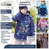 Big Herbstwind & Frühlingssonne Anorak, Windbreaker, Drüberzieh-Hoodie für 105cm-140cm Körpergröße - Sewando
