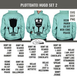 Plotterdatei Monster Hugo 2 mit Shirt und Statements Set , Autismus - Sewando
