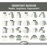 PASST IMMER Basicline Hoodie 69-104cm Kapuzenshirt Beamer-Ebook & DIN A0 BESONDERES PASSFORMSYSTEM - Sewando