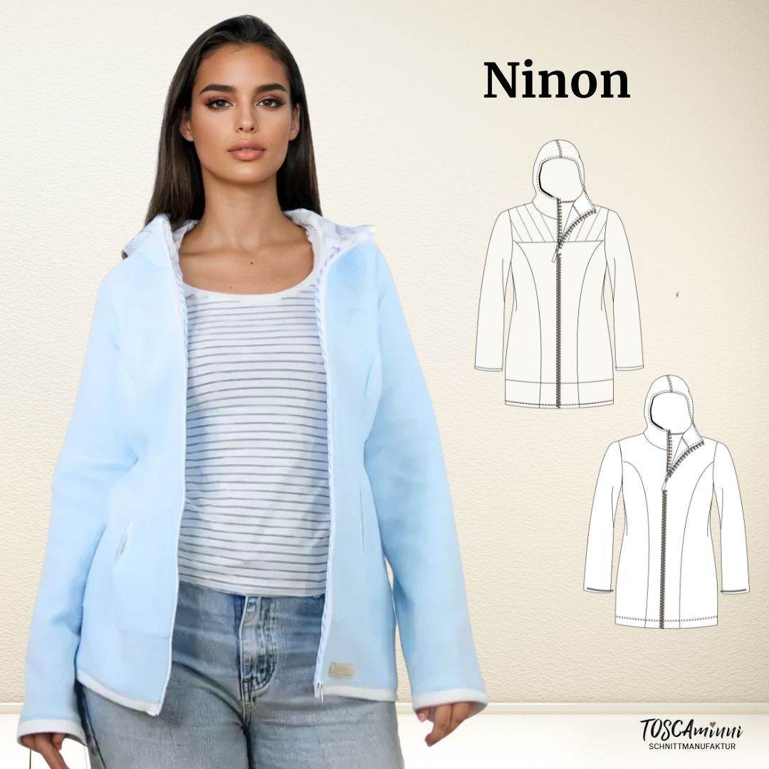Schnittmuster Damen Jacke Ninon Gr. 34-54 + Video - Sewando
