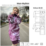 Schnittmuster Main MyDress -  Bequem Kleid / Pullover für Damen - Gr.36-50