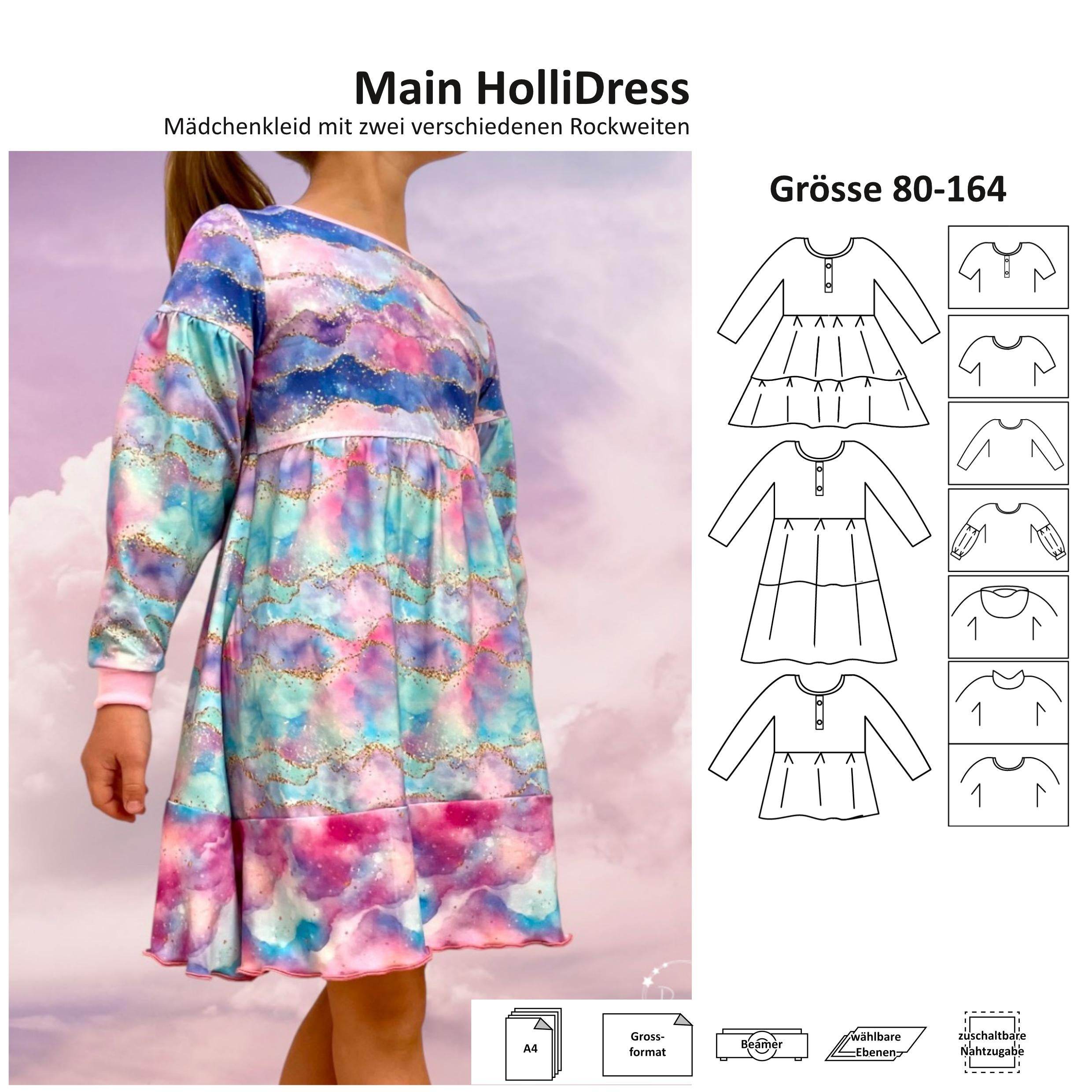 Schnittmuster Main HolliDress - Stufenkleid - 80-164 - Sewando