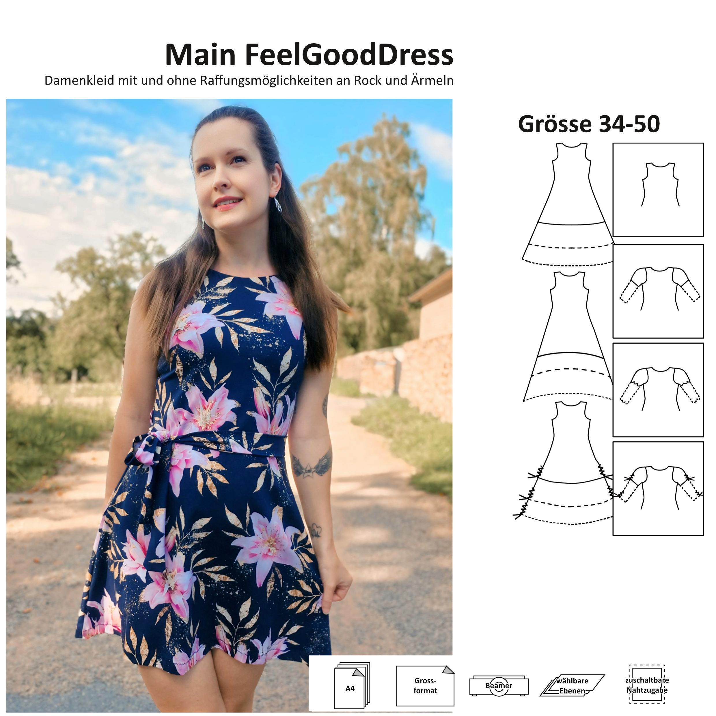 Schnittmuster Main FeelGoodDress Damenkleid– 34-50 - Sewando