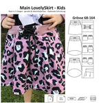 FREEBOOK Main LovelySkirt ist ein Faltenrock für Kinder in verschiedenen Längen und optionaler Schnürung - Sewando