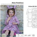 Schnittmuster Main PixieDress - Kinderkleid mit Ohren in versch. Längen - Größe 80-164