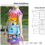 Schnittmuster Main EasilyDress - Restekleidchen, überschnittene Ärmel - Gr. 80-164 - Sewando