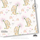 Stoffdesign KonfettiHASE AOP wollweiss - nahtloses Muster - Sewando