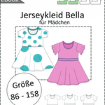 Schnittmuster Bella – Kinderkleid mit Taillenband & Flügelärmeln Gr. 86-158 - Sewando