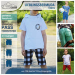 100% Passformgarantie Bermuda (3 Längen) Gr. 69-152cm Familienpaket Schnittmuster einzigartiges Passformsystem mit vielen Weiten und mehreren Hosentypen - Sewando