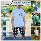 100% Passformgarantie Bermuda (3 Längen) Gr. 69-152cm Familienpaket Schnittmuster einzigartiges Passformsystem mit vielen Weiten und mehreren Hosentypen - Sewando