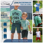 100% Passformgarantie Bermuda (3 Längen) Gr. 69-152cm Familienpaket Schnittmuster einzigartiges Passformsystem mit vielen Weiten und mehreren Hosentypen - Sewando