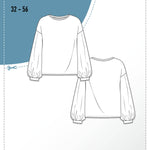 Schnittmuster Jersey Bluse CASTANHA (32-56) : - Sewando